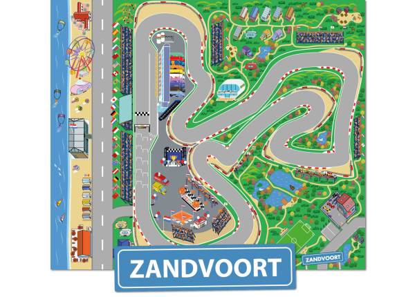 Speelkleed Circuit Zandvoort, race speelmat, formule 1 speelkleed, max verstappen speelkleed, speelgoed formule 1, Speelmat circuit