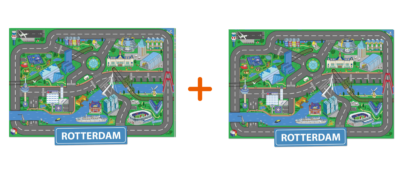 Combideal: 2x het speelkleed van Rotterdam